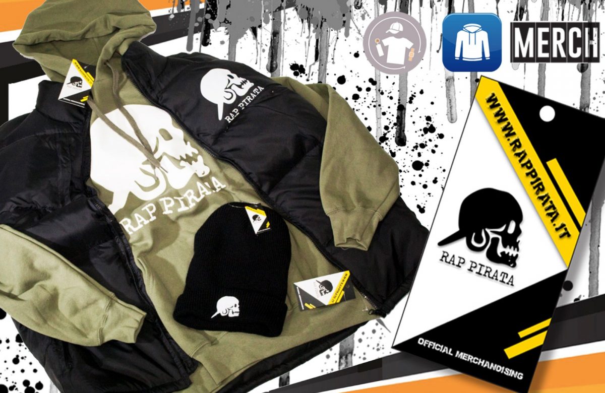 L’intero Merch è in magazzino e sarà disponibile da lunedì 25 Febbraio su www.rappirata.it